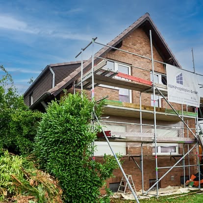 Balkonsanierung in der Gerüstphase